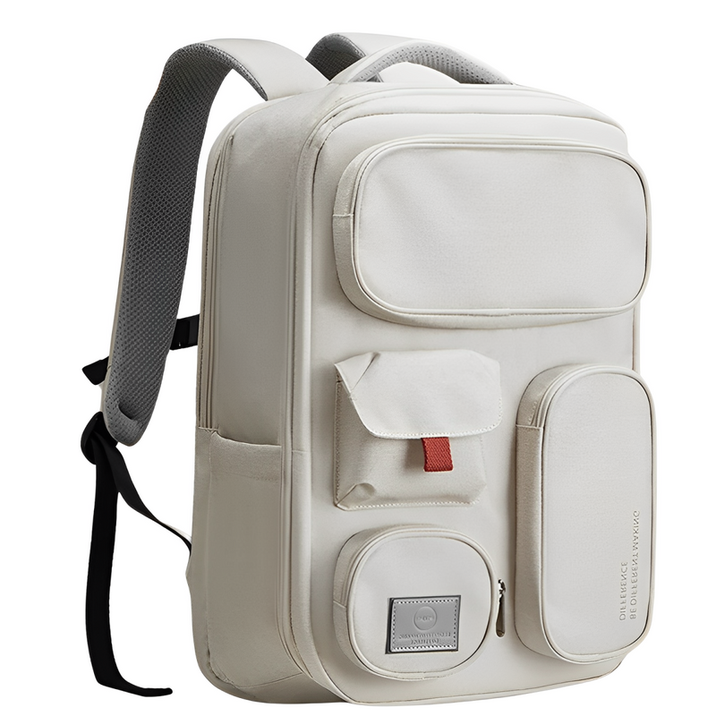Travel Backpack - Durable and Water-Repellent white